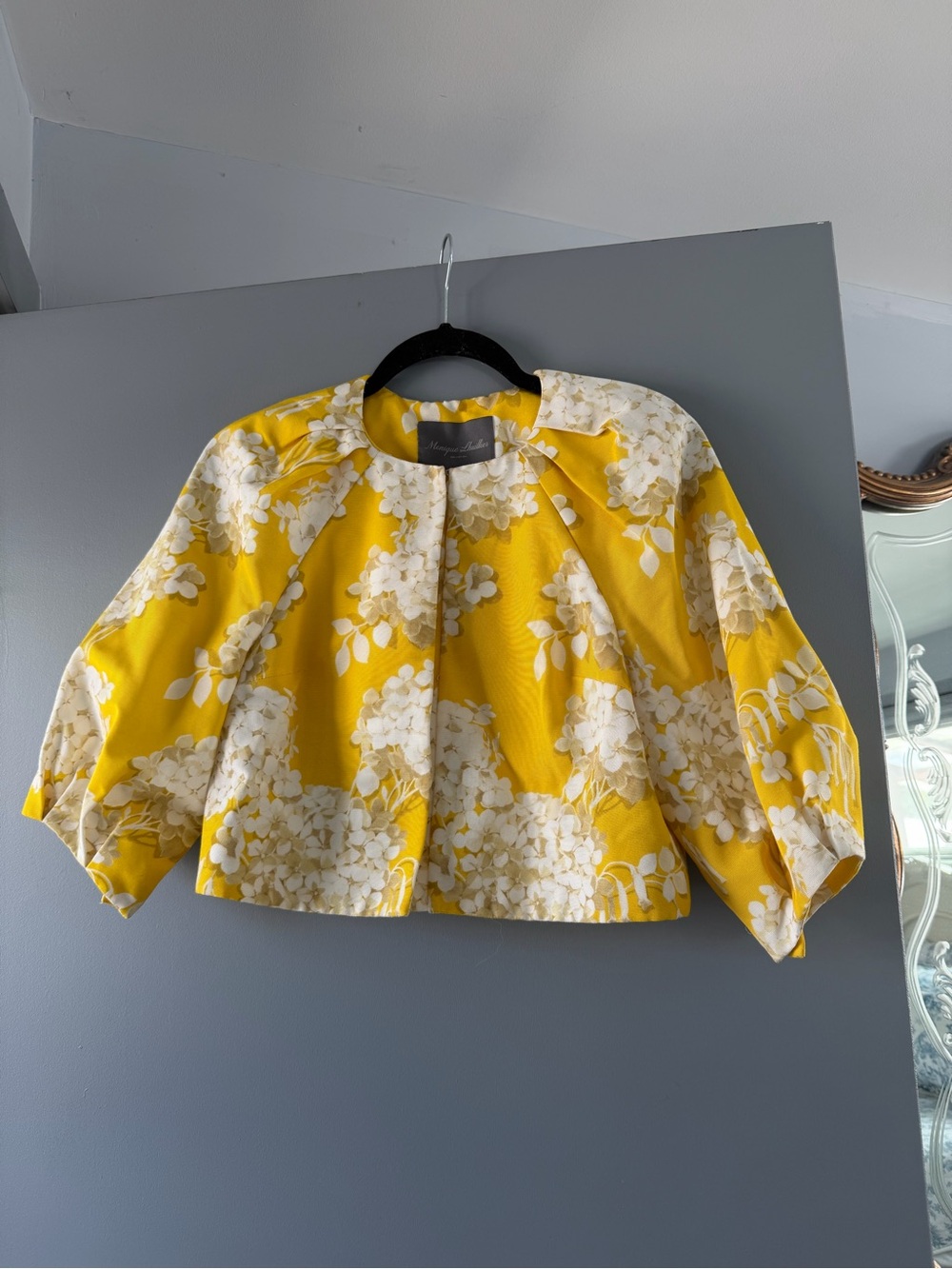 Monique Lhuillier Collection Yellow Floral Top